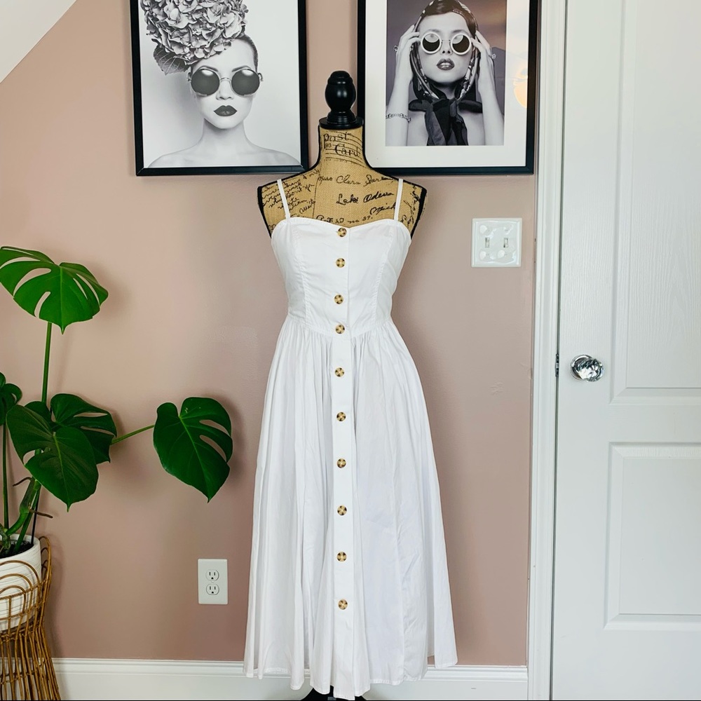 Free people button down midi dress